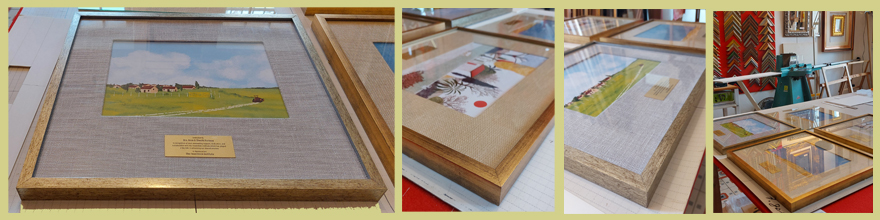 מסגור מבנה קופסא עם בורד פנימי מצופה בד