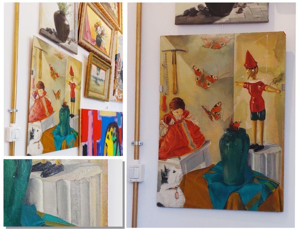 פינוקיו ופלא הפרפרים שמן על לוח 69.5*52 סמ". דוד סמילנסקי 2020